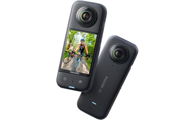 Insta360 X3 - Waterproof 360 Action Camera with 1/2" 48MP Sensors, 5.7K 360 Active HDR Video, 72MP 360 Photo, 4K Single-Lens, 60fps Me Mode, Stabilization, 2.29" Touchscreen, AI Editing, Live Stream - Black